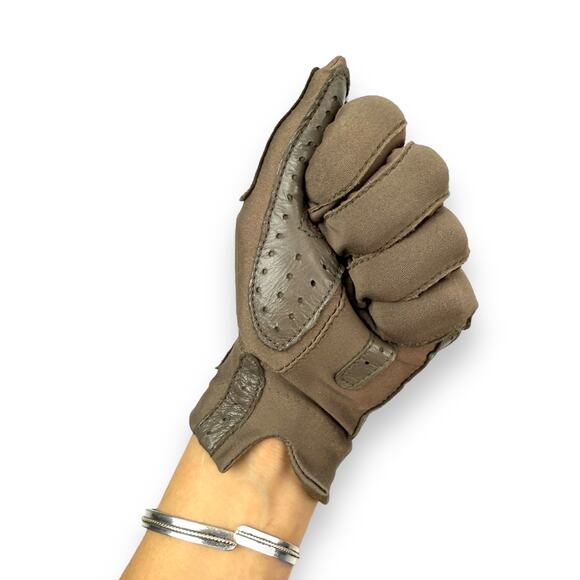 ❌SOLD❌1970's ARIS ISOTONER taupe brown leather motorcycle gloves - Picture 10 of 15